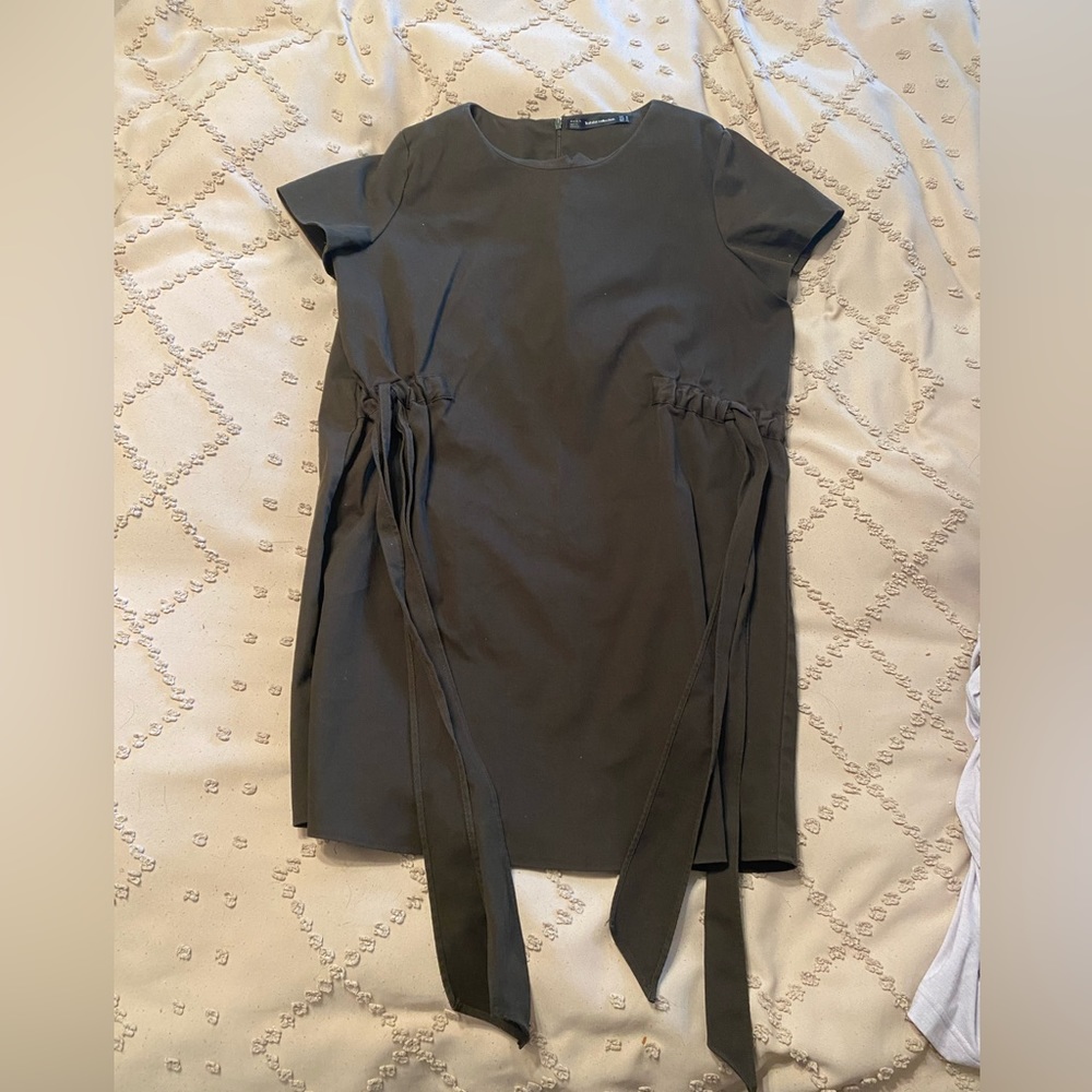 Zara tunic shirt dress with ties